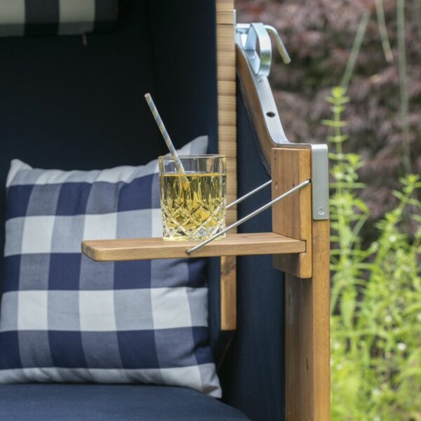 Strandkorb deVries® Trend 10 - PE nature - Akazienholz - Design 744