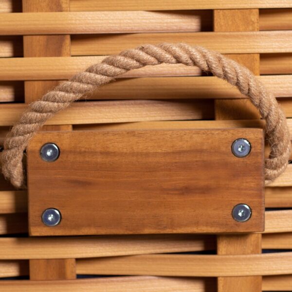 Strandkorb deVries® Trend 10 - PE nature - Akazienholz - Design 744