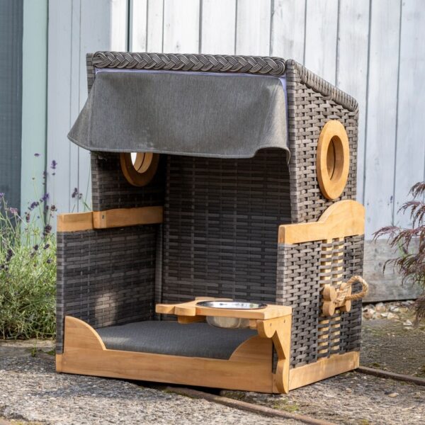 Hundestrandkorb deVries Knochenfinder Teakholz – Bild 4