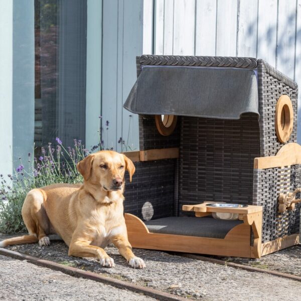 Hundestrandkorb deVries Knochenfinder Teakholz – Bild 5