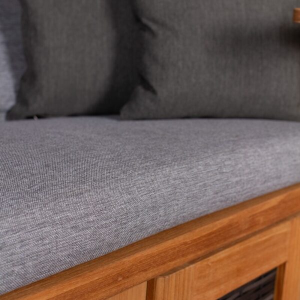 Strandkorb deVries® Classic XL SUN - PE stone grey - Teakholz - Design 466
