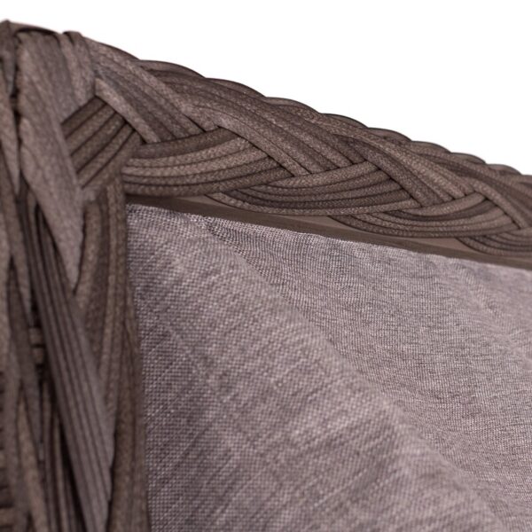 Strandkorb deVries® Classic XL SUN - PE stone grey - Teakholz - Design 466