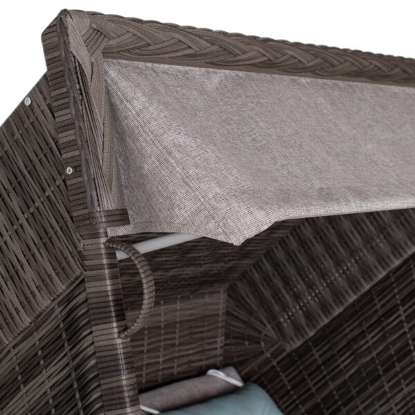 Strandkorb deVries® Classic XL SUN - PE stone grey - Pinienholz - Design 488
