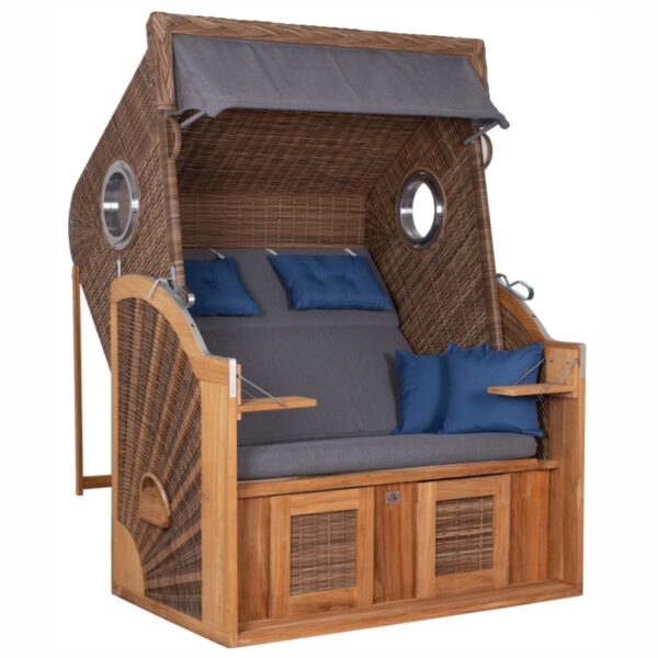 Strandkorb deVries PURE® Cliff XL SUN Teakholz – Bild 2