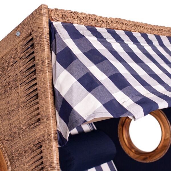 Strandkorb deVries® Trend 45 - PE walnut - Akazienholz - Design 743