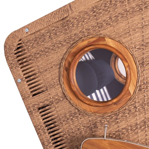 Strandkorb deVries® Trend 45 - PE walnut - Akazienholz - Design 743