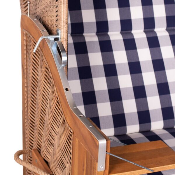 Strandkorb deVries® Trend 45 - PE walnut - Akazienholz - Design 743