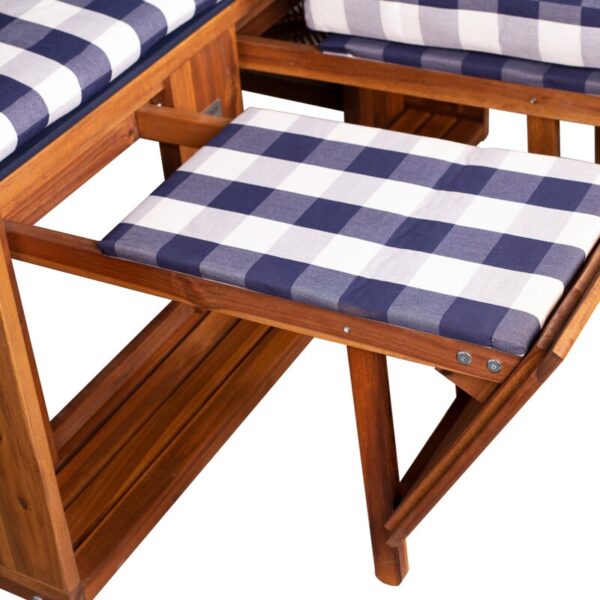 Strandkorb deVries® Trend 45 - PE walnut - Akazienholz - Design 743