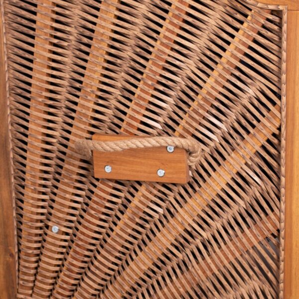 Strandkorb deVries® Trend 45 - PE walnut - Akazienholz - Design 743