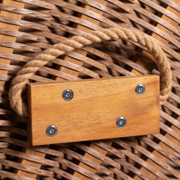 Strandkorb deVries® Trend 45 - PE walnut - Akazienholz - Design 751