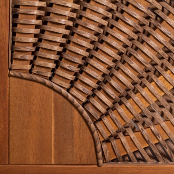 Strandkorb deVries® Trend 45 - PE walnut - Akazienholz - Design 751