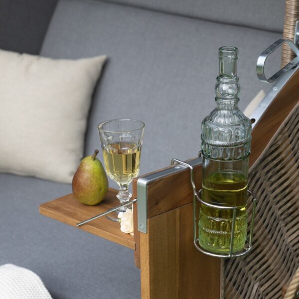 Strandkorb deVries® Trend 45 - PE walnut - Akazienholz - Design 751