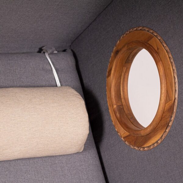Strandkorb deVries® Trend 45 - PE walnut - Akazienholz - Design 751