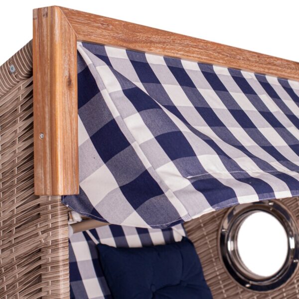 Strandkorb deVries PURE® Greenline 135 XL Akazienholz – Bild 2