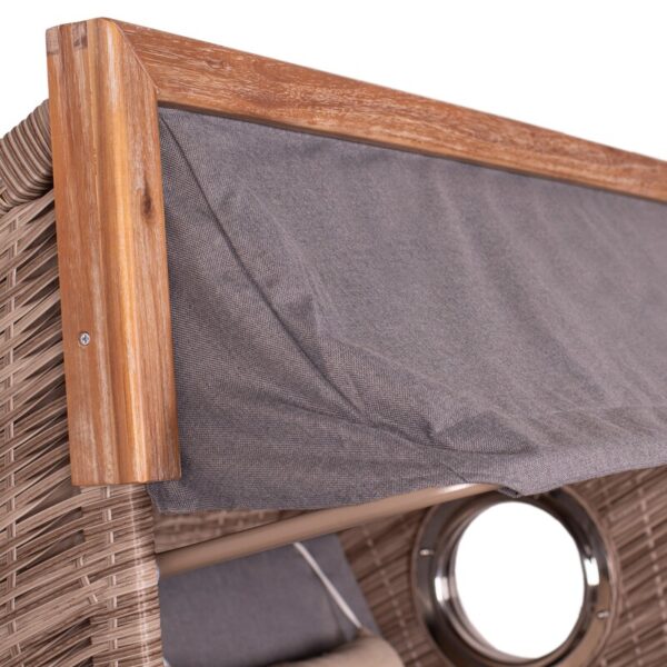 Strandkorb deVries PURE® Greenline 135 XL Akazienholz – Bild 3