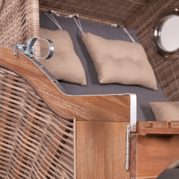Strandkorb deVries PURE® Greenline 135 XL Akazienholz – Bild 5