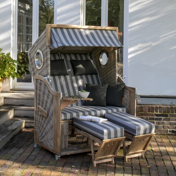 Strandkorb deVries PURE® Greenline 135 XL Akazienholz – Bild 3