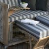 Strandkorb deVries® Greenline 135 XL - PE antique white - Akazienholz - Design 755