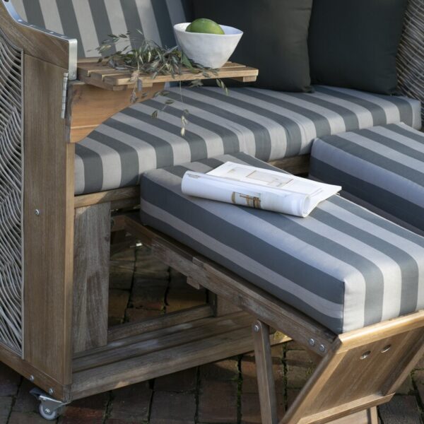 Strandkorb deVries PURE® Greenline 135 XL Akazienholz – Bild 4