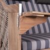 Strandkorb deVries® Greenline 135 XL - PE antique white - Akazienholz - Design 755
