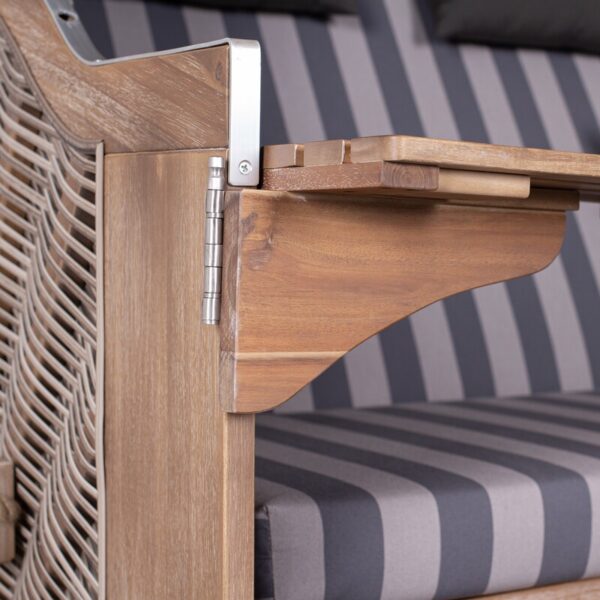 Strandkorb deVries PURE® Greenline 135 XL Akazienholz – Bild 5