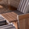 Strandkorb deVries® Greenline 135 XL - PE antique white - Akazienholz - Design 755
