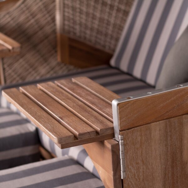 Strandkorb deVries PURE® Greenline 135 XL Akazienholz – Bild 8