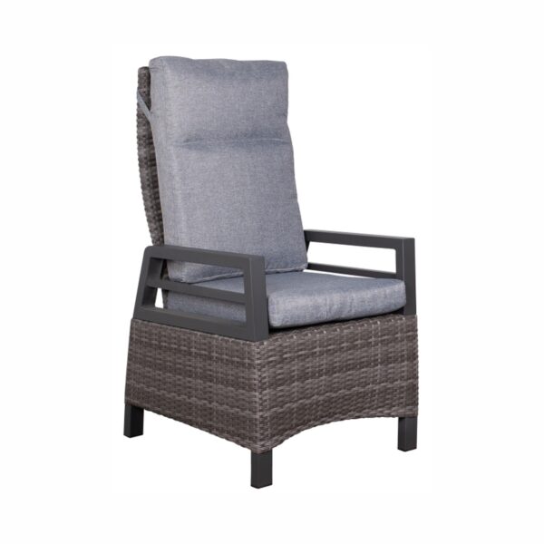 Relaxsessel deVries Montana Dark Grey mit Polster und verstellbarer Rückenlehne 60x62x109 cm
