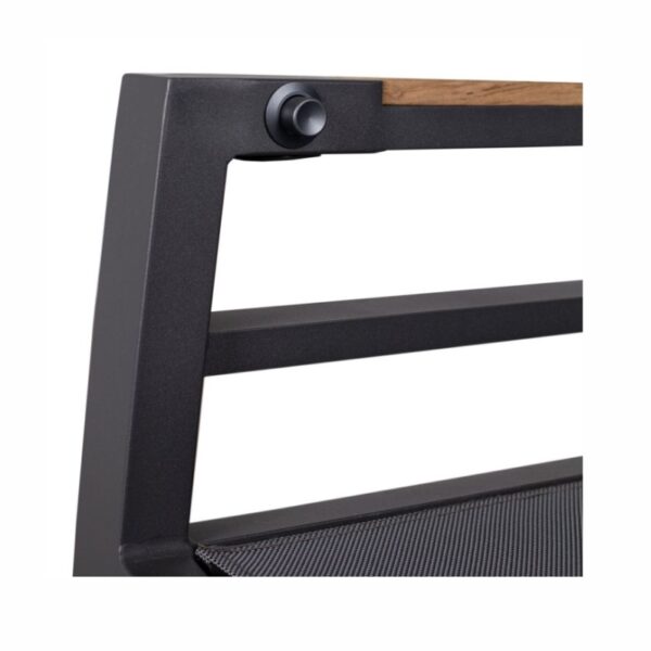 Relaxsessel deVries® Montana - Aluminium/Textilene - Teakarmlehne