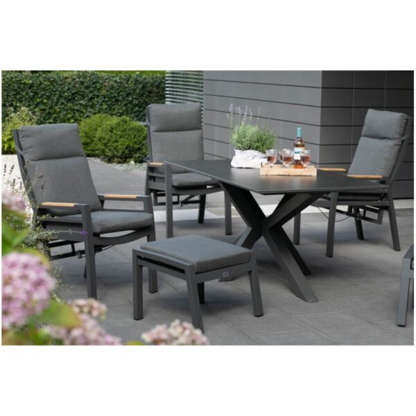 Fußhocker deVries® Montana Aluminium/Textilene – Bild 3