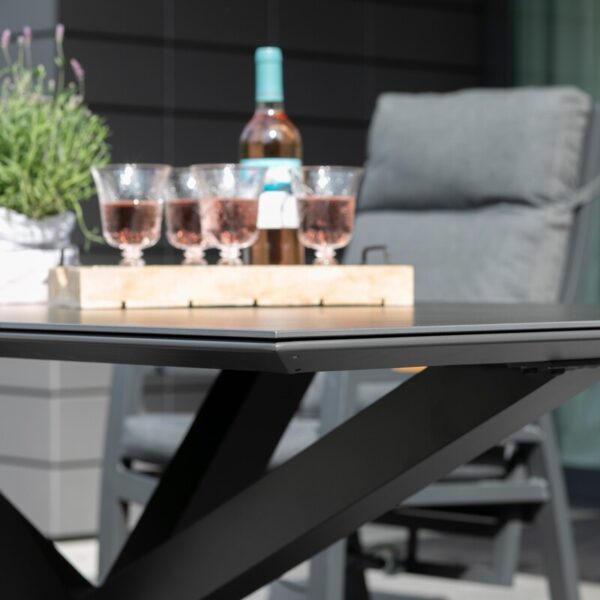 Tisch deVries® Livingston - dark grey - 200 × 90 cm