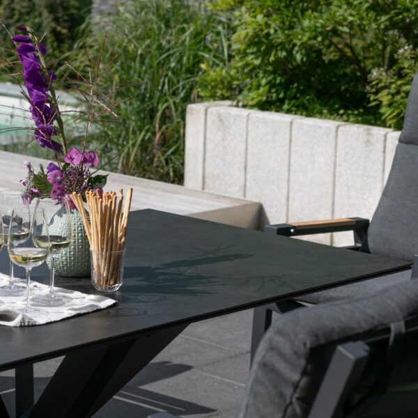 Tisch deVries® Livingston - dark grey - 200 × 90 cm