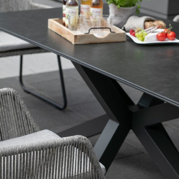Tisch deVries® Livingston - dark grey - 200 × 90 cm