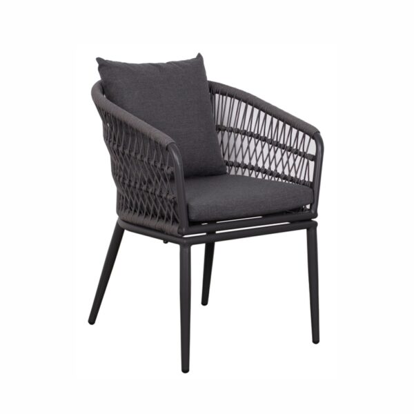 Diningsessel deVries® Genua - Rope - dark grey