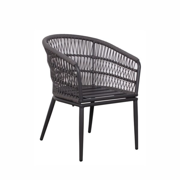 Diningsessel deVries® Genua - Rope - dark grey
