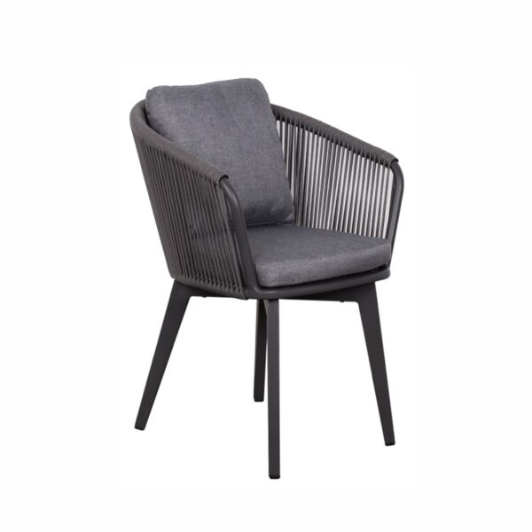 Diningsessel deVries® Brescia - Rope - dark grey