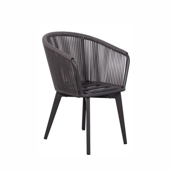 Diningsessel deVries® Brescia - Rope - dark grey