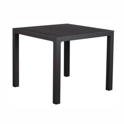 Tisch deVries Dakota 90x90 cm Dark Grey mit Aluminiumgestell