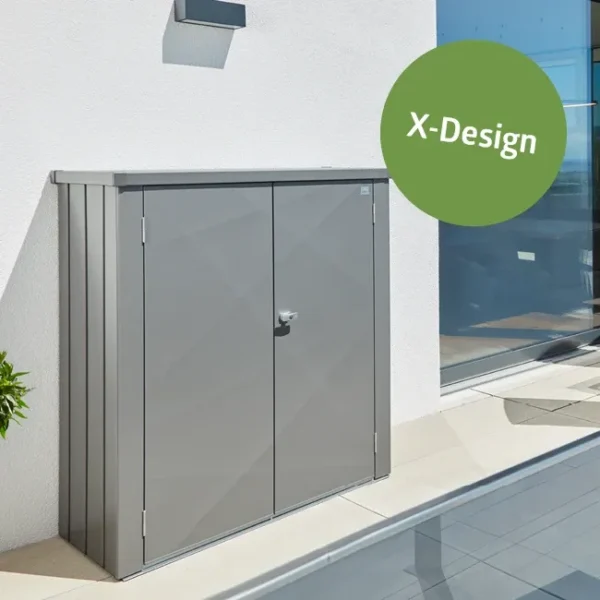 Terrassenschrank Biohort® Romeo - X Design - Quarzgrau Metallic
