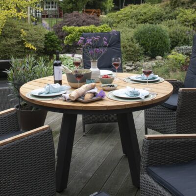 69283C Vermont Tisch rund Teakholz 130cm 2