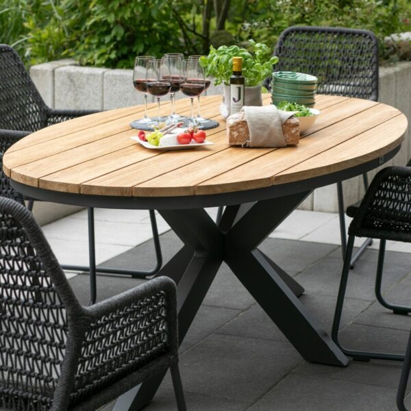 69290C Bellona Tisch oval Teakholz 190x115cm 3