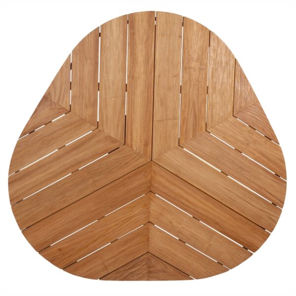 69312C Granville Leaf Tisch dreieckig Teakholz 170x170cm 3