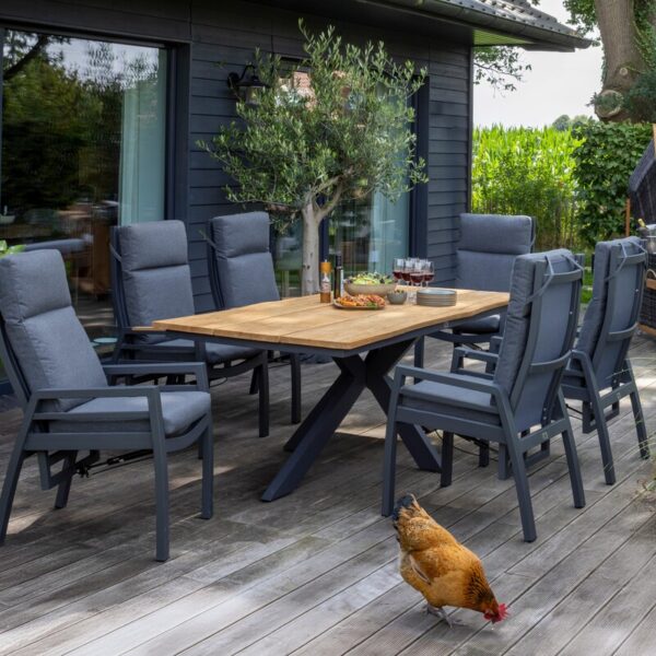 Baumkantentisch deVries® Granville Teakholz 200 x 100 cm