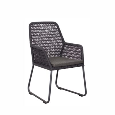 Diningsessel deVries® Adora - Rope black - dark grey