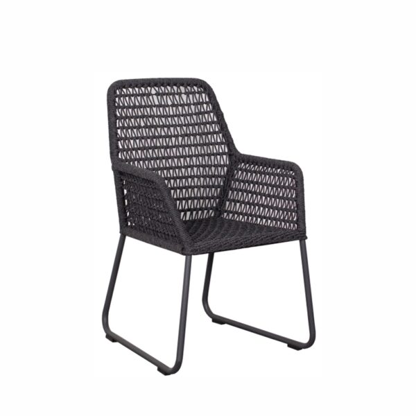Diningsessel deVries® Adora - Rope black - dark grey