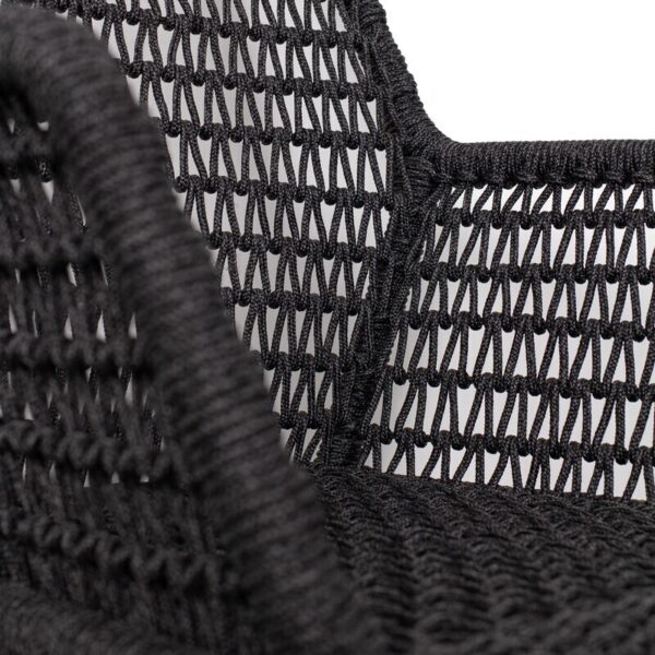 Diningsessel deVries® Adora - Rope black - dark grey