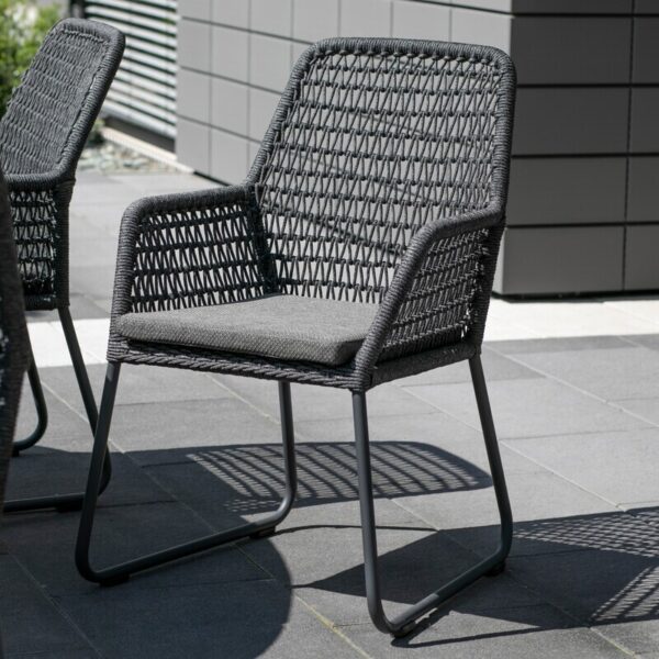 Diningsessel deVries® Adora - Rope black - dark grey