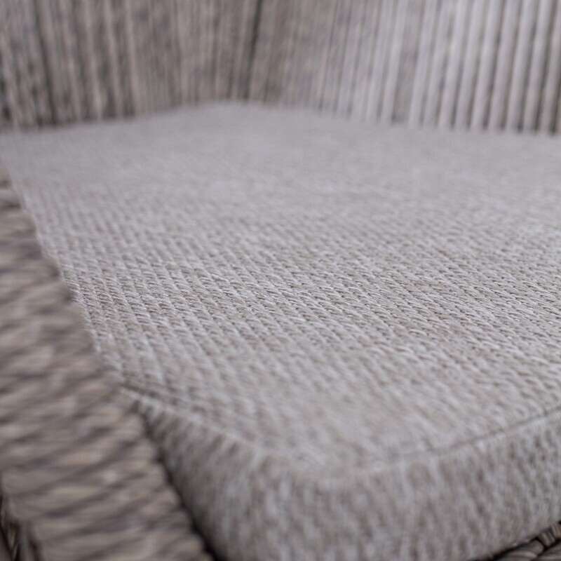 Diningsessel deVries Adora PE twisted White Coral Aluminium mit Sitzkissen B 64 x T 64 x H 90 cm