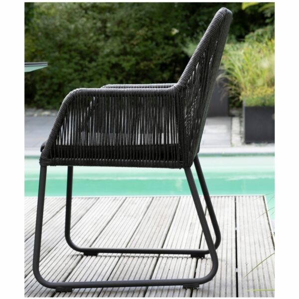 Diningsessel deVries® Adora - PE twisted - light coal