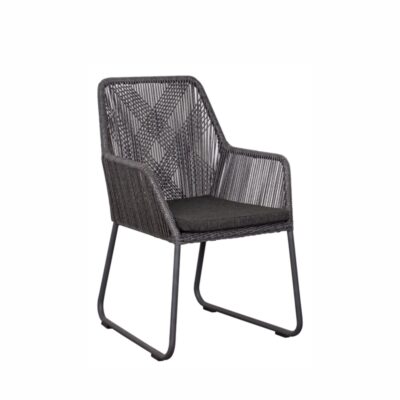 Diningsessel deVries® Adora - PE twisted - light coal